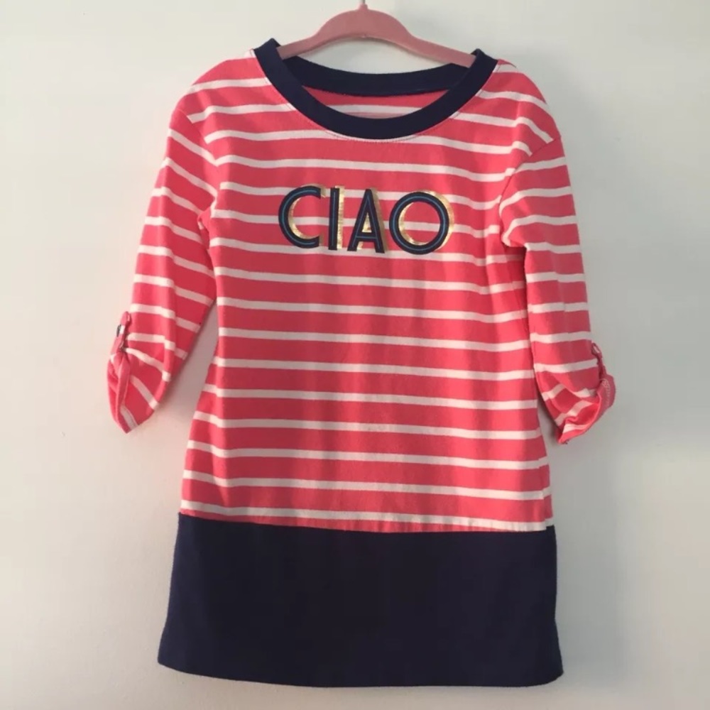 CHEROKEE Dress 2T CIAO Pink Blue Stripe Italy